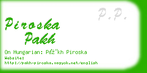 piroska pakh business card